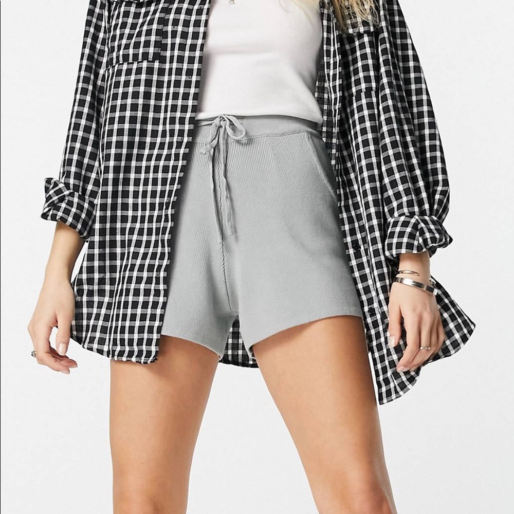 ribbed knit shorts